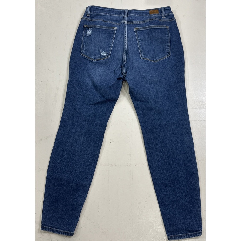 Judy Blue Skinny Fit Jeans Womens 16W Medium Wash Distressed High Rise Stretch - Picture 2 of 7